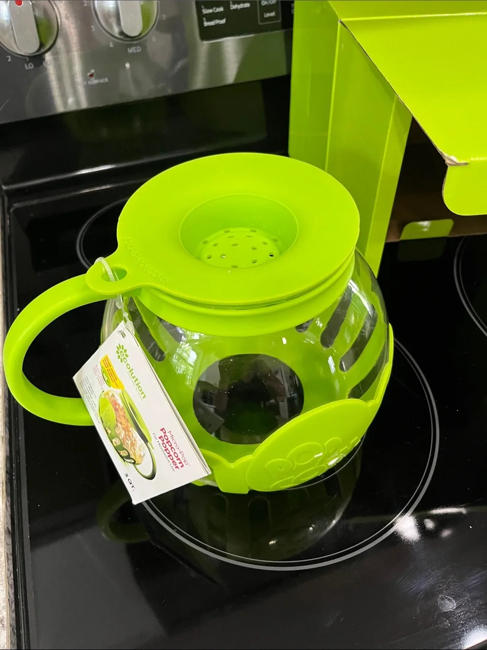 Evolution Lime ~ Larger size 3qt Microwave Popcorn Popper 🍿New🍿 in original box